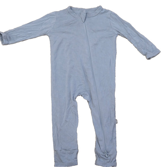 KYTE BABY BlueUnisex Baby Footies Pajamas,Rayon Bamboo,Buttery Soft Sleep 0-3M - Picture 1 of 5